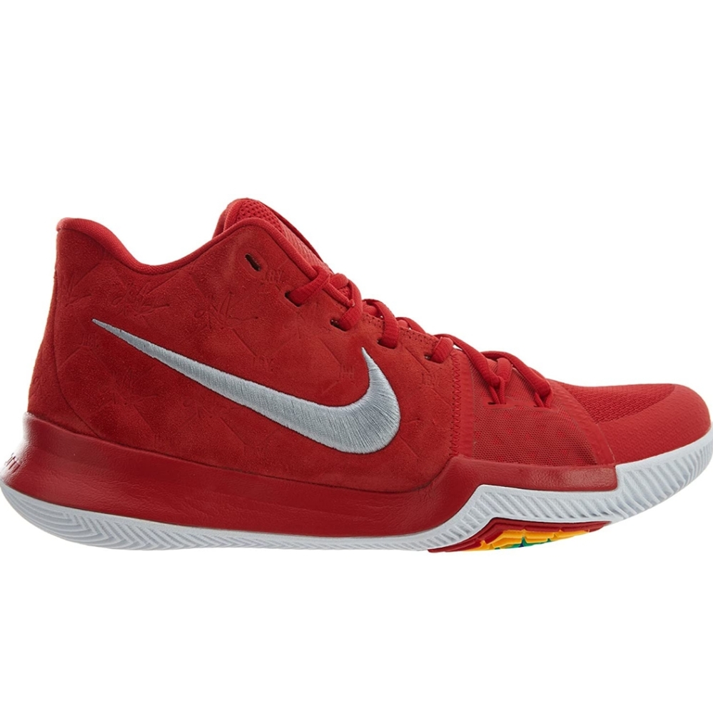 NIKE University Red, Grey & White Baskeball Shoes - Picture 2 of 15